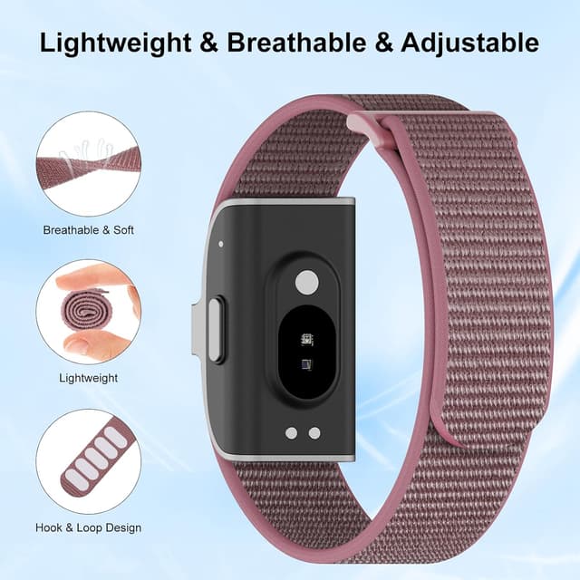 Detalle 2 de ZOOROO Nylon Loop Sport replacement bands for Hume Health Band (adjustable breathable strap)