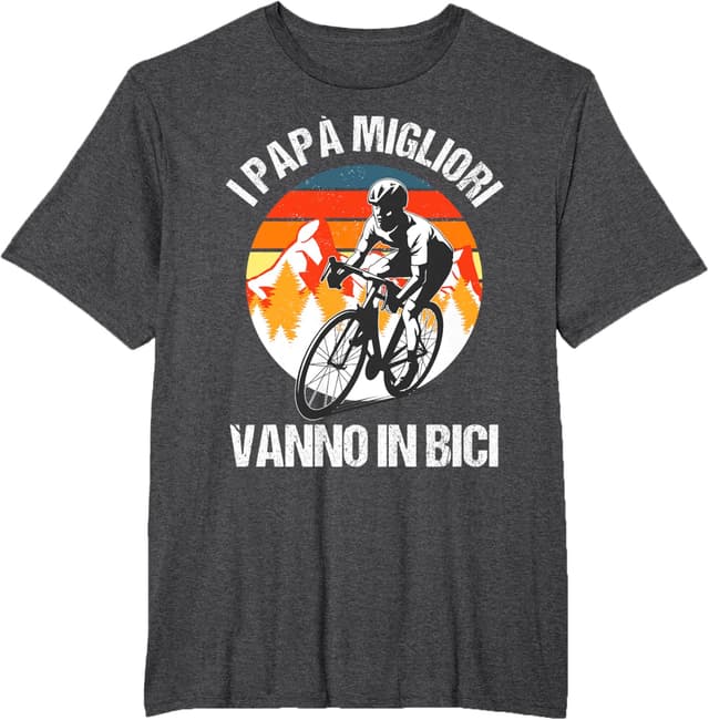 Detalle de Maglietta divertente da ciclista “Papà Ciclista” per uomo, bici e ciclismo