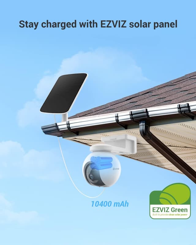 Detalle 2 de EZVIZ EB8 4G LTE 2K Outdoor Camera 10400mAh