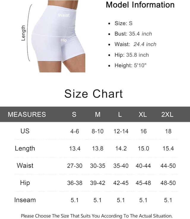 Thumbnail 6 de THE GYM PEOPLE Short de compression taille haute pour femme – contrôle du ventre