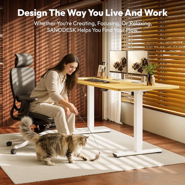 Detalle 2 de SANODESK Electric standing desk 160 x 60