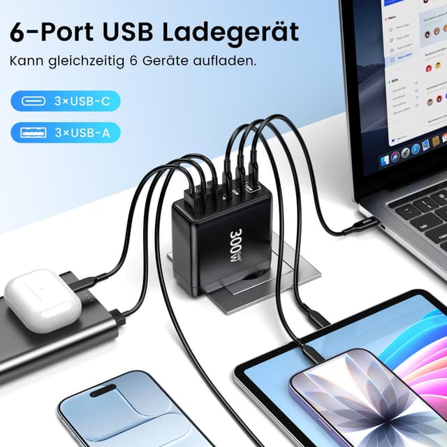 Detalle de HSSNS 300W USB-C Ladegerät 🔌