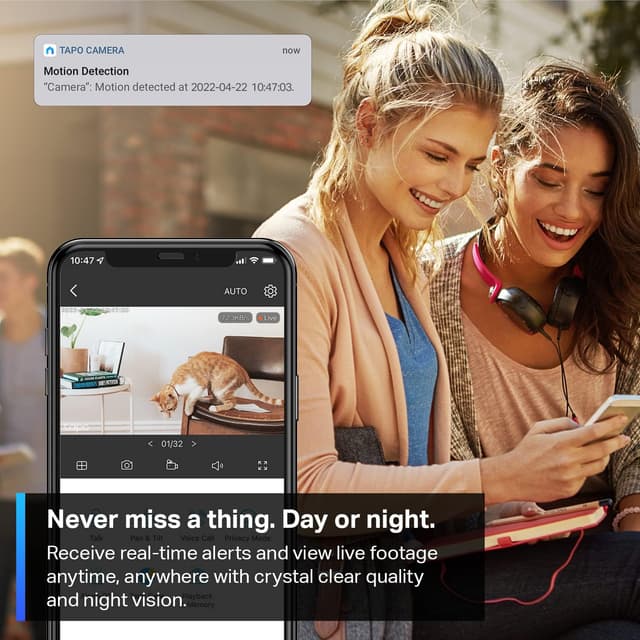 Detalle 2 de TP-Link Tapo C210 2K Pan-Tilt Indoor Security Camera (Baby & Pet Monitor)