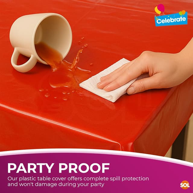 Thumbnail 4 de SOL 3pk Red Table Cloths 121x121cm