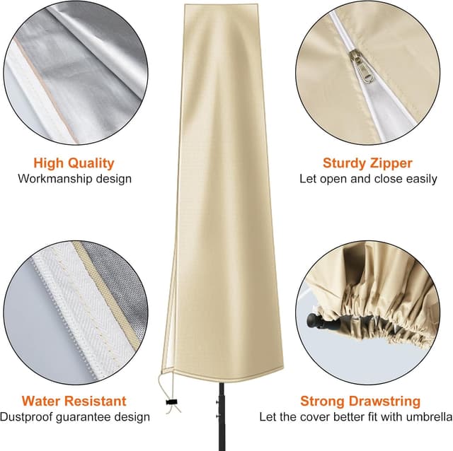 Detalle de OKPOW waterproof parasol cover 600D