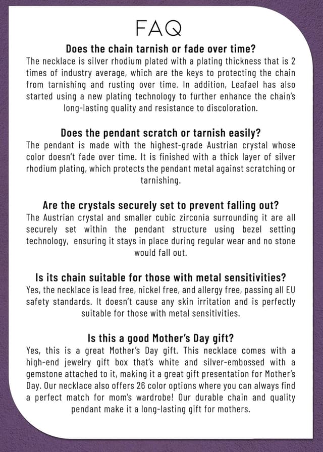 Thumbnail 6 de Leafael Infinity Heart Birthstone Necklace 18"