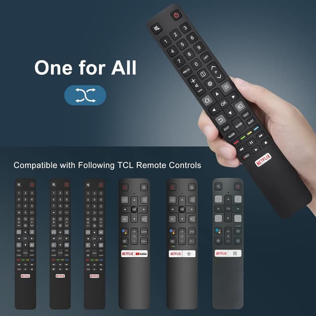 Detalle de OMAIC Universal-Fernbedienung RC802N für TCL Smart Android TVs mit Netflix-Shortcut