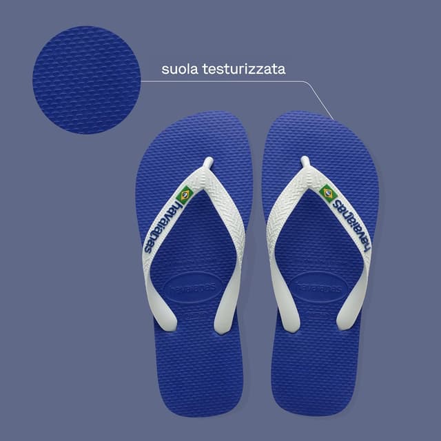 Detalle de Havaianas Brasil Logo – Infradito iconiche unisex con suola antiscivolo