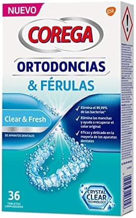 Detalle 2 de Corega Tabletas Limpiadoras para Ortodoncias y Férulas 🦷, 36 Tabletas