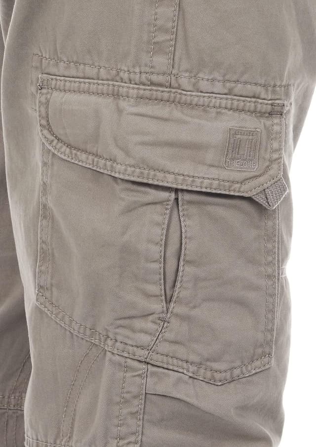 Detalle 2 de Timezone Cargohose Herren BenitoTZ Loose Fit mit Gürtel – Beige/Grau/Khaki (Wäsche 30 °C, Größen 29–40)