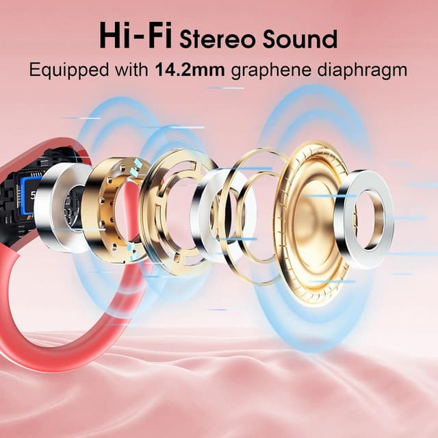 Thumbnail 6 de AI Traducteur Vocal Instantané 3 en 1 (75 h) : écouteur traducteur Bluetooth 5,4 avec 164 langues, modes conversation, appels, mémo (rouge foncé)