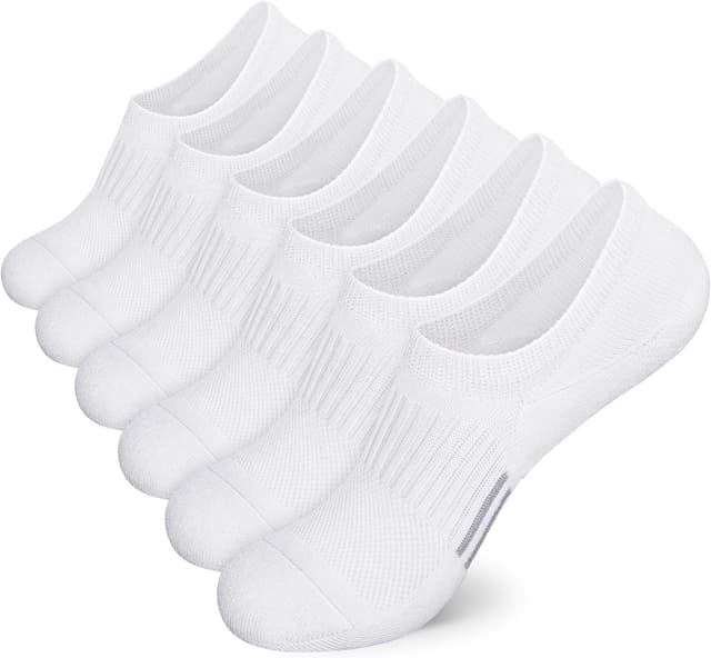 Detalle de Airacker No-Show Socks for Women (6 Pairs) – Athletic Cushioned Low Cut Running Ankle Socks