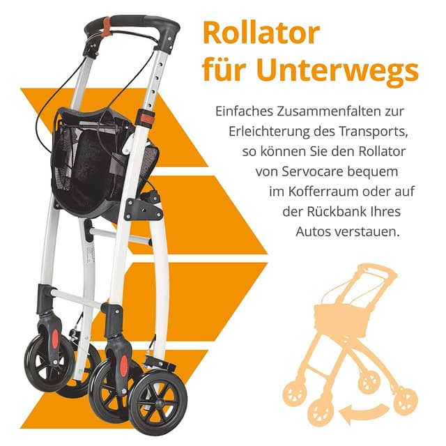 Detalle 2 de Rollator Servocare Indoor Outdoor 83,5–94,5 cm