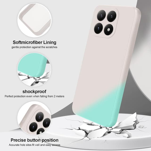 Detalle de GiiYoon Liquid-Silicone-Case für Xiaomi 15T – kratzfest, weiches Mikrofaserfutter, Rundumschutz