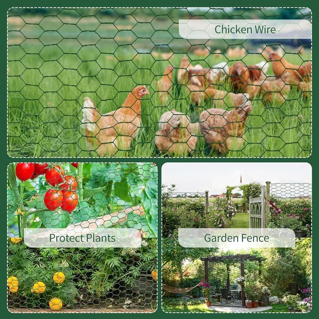 Detalle 2 de Cymax 3m x 0.4m Chicken Wire Mesh Roll (25mm hex holes) galvanised wire fencing roll