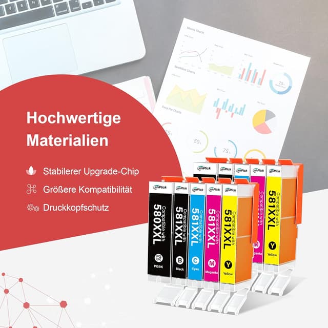 Detalle 2 de CanPick PGI-580XXL CLI-581XXL Multipack 10er-Pack