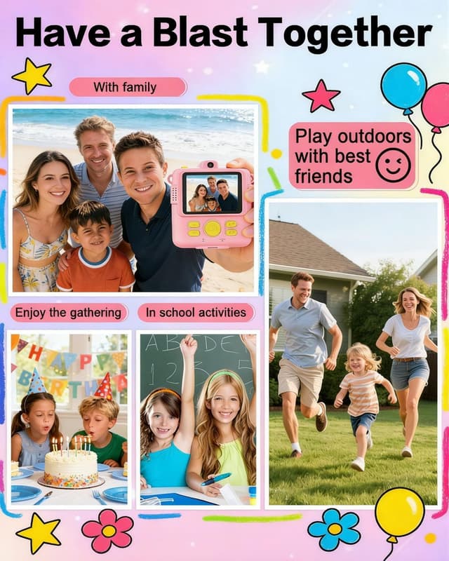 Thumbnail 6 de Affheny 20 Rollen Sofortbildkamera-Nachfüllpapier (HD) für Kinder, BPA-frei