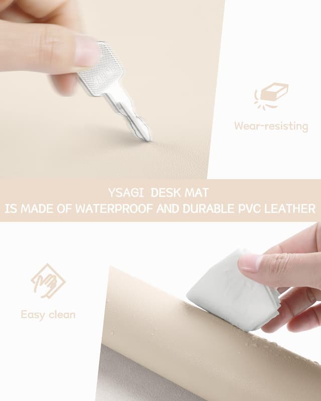 Thumbnail 3 de YSAGi Schreibtischunterlage 80x40 cm mit Leder 🖱