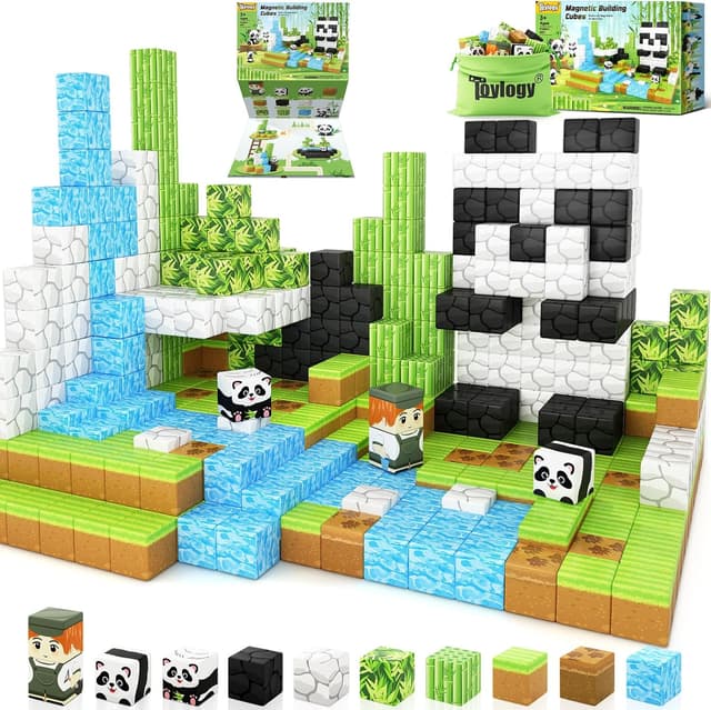 Detalle de Magnet World Panda Edition 70-piece STEM