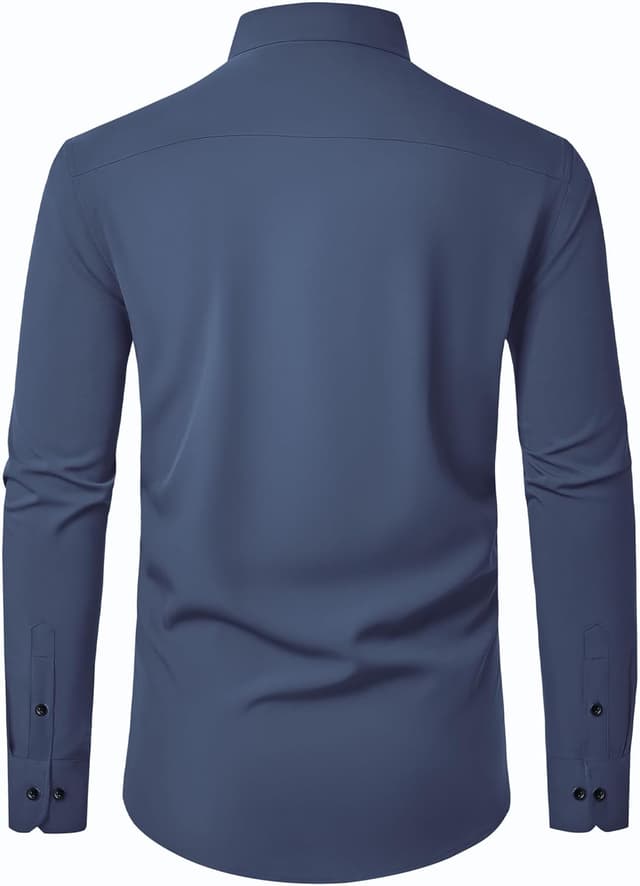 Detalle 2 de J.VER Herrenhemd Langarm mit Stretch – Regular Fit Businesshemd für Büro, Hochzeit & Alltag