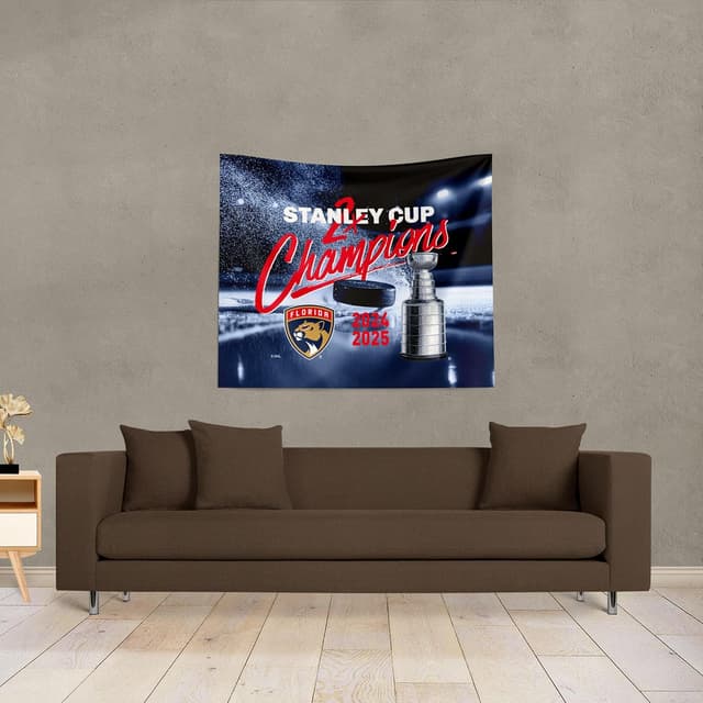 Detalle de Northwest NHL Unisex-Adult Modern Florida Panthers wall banner (34 x 40 in)