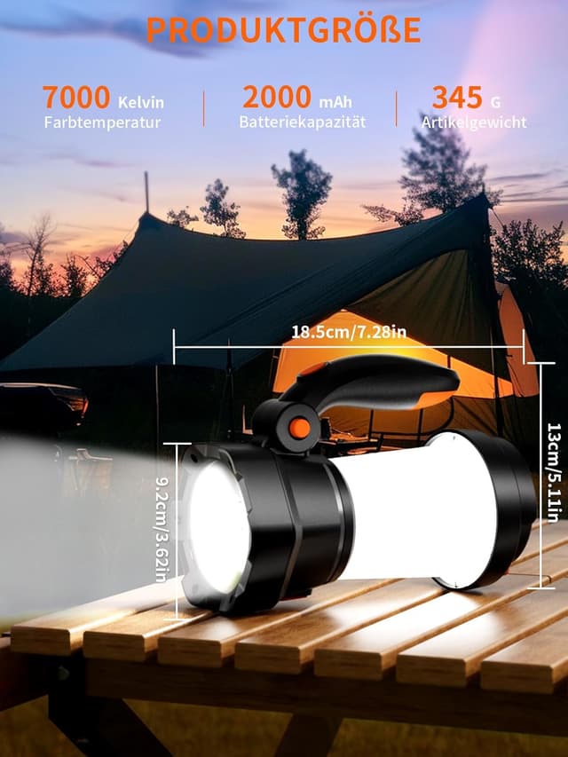Thumbnail 6 de K KASONIC 2-in-1 LED Campinglaterne mit Handkurbel und Notfallaufladefunktion