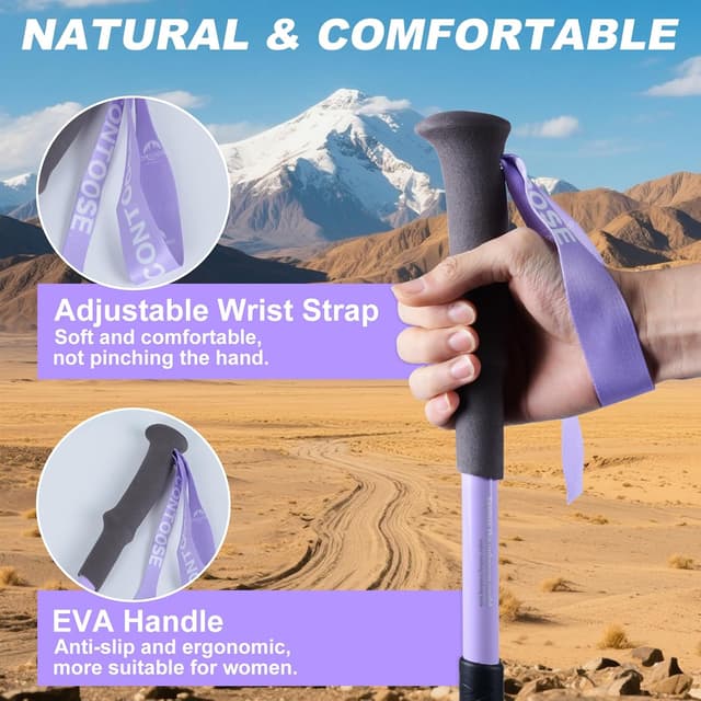 Thumbnail 4 de Qoosea Bastón de Senderismo para Mujer 110–125 cm