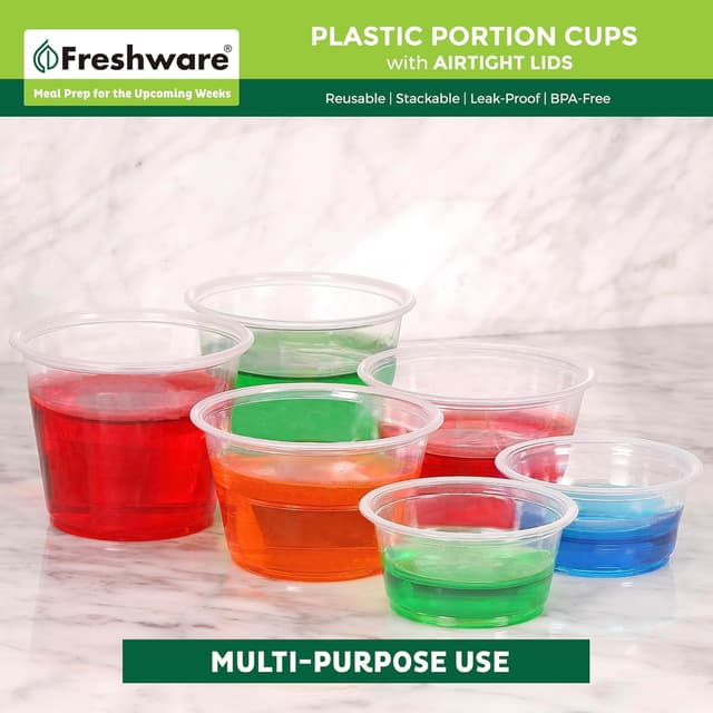 Thumbnail 4 de Freshware Plastic Portion Cups 2 oz 🧁