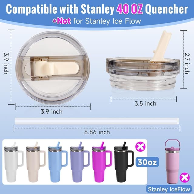 Detalle 2 de ROMANVIC Stanley Cup Deckel Auslaufsicher 2er Set