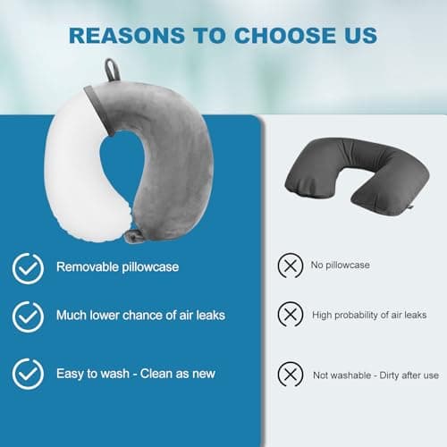 Thumbnail 5 de Cirorld Almohada de Viaje Hinchable 3-5 respiraciones