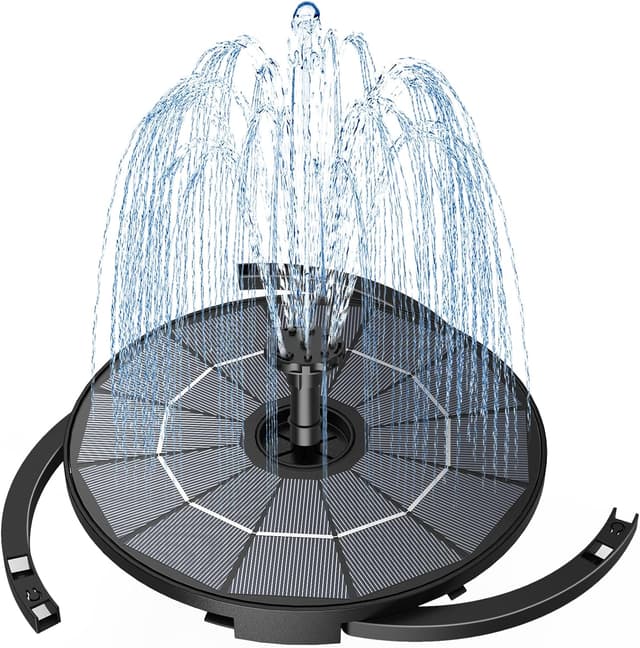 Detalle de Fontaine solaire extérieure de jardin AISITIN avec panneau amovible 2,8W et kit 2 en 1