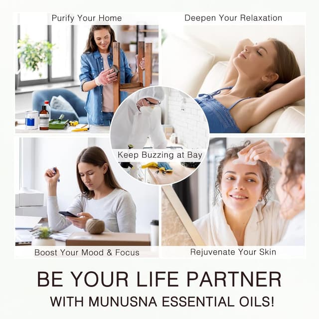 Detalle 2 de MUNUSNA Bergamot Essential Oil 100ml – natural and pure bergamot for aromatherapy, skincare blends and DIY