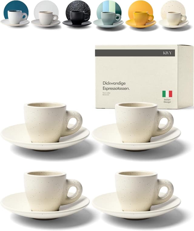 Imagen de KIVY Espresso Tassen Set 4x75ml Beige en OfertitasTOP