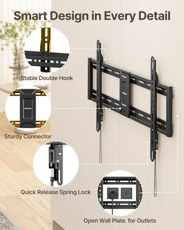 Thumbnail 6 de monTEK Heavy Duty TV Wall Mount 200 lbs