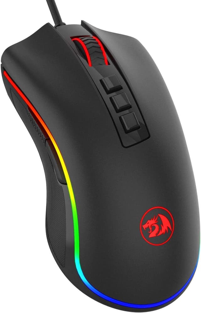 Detalle de Redragon M711 wired gaming mouse with 10,000 DPI and customisable RGB lighting