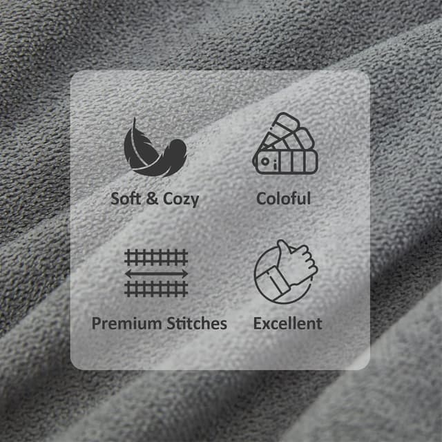 Thumbnail 2 de Topfinel Fundas de Cojín Algodón Lino 45x45cm, Gris🛋