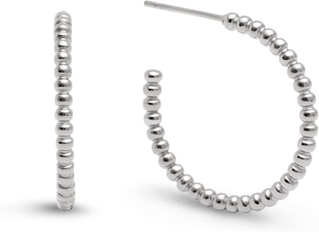 Detalle de SINGULARU Pebble Dots M pendientes de acero 👩🎤