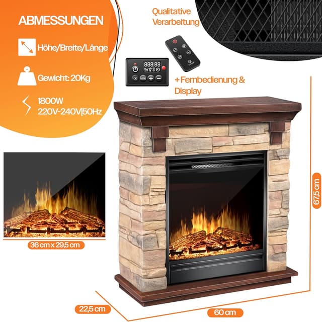 Thumbnail 6 de KESSER Elektrokamin Standkamin 1800W