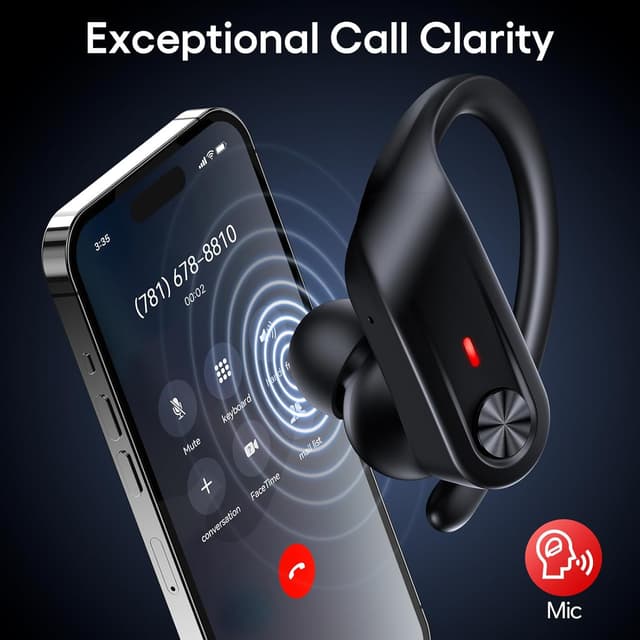 Detalle de Hybrid Active Noise Cancelling Wireless Ear Buds with Transparency Mode, 80 Hrs Playtime, Bluetooth 5.4 & Earhooks