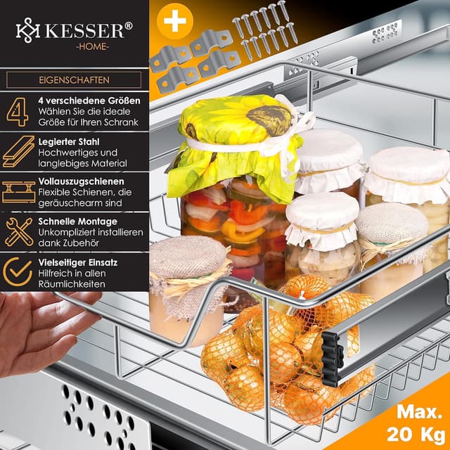 Thumbnail 1 de KESSER Teleskopschublade 60cm verchromt Silber