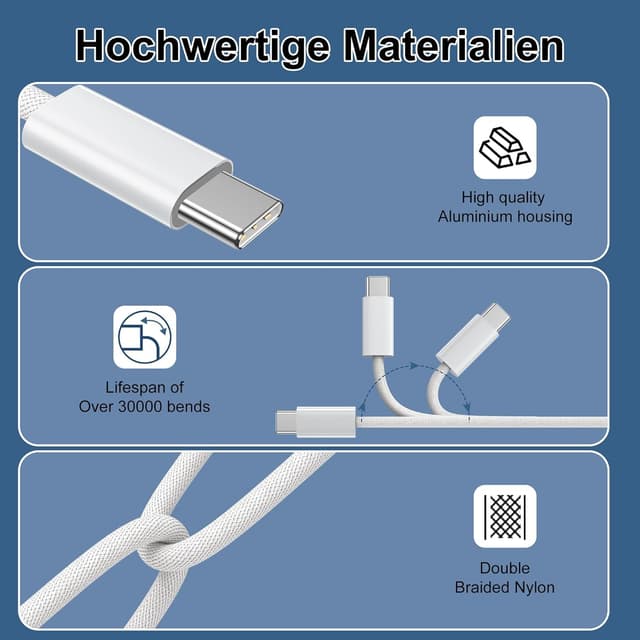 Thumbnail 5 de USB C Kabel 1M 60W Ladekabel 2er-Pack