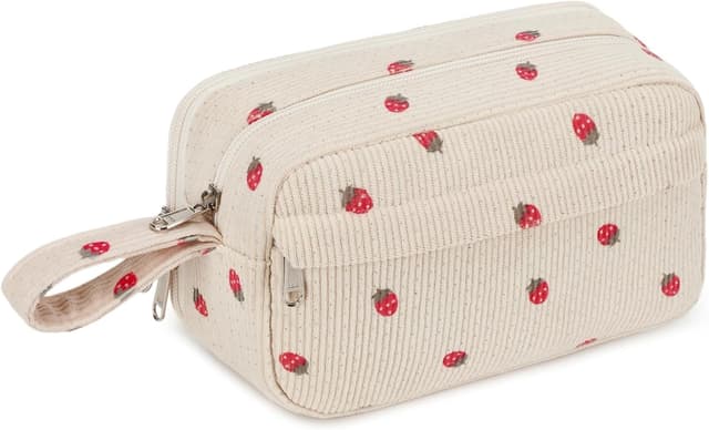 Detalle 2 de LOIDOU Federmäppchen für Mädchen (Cremeweiß) – groß, niedlich & mit viel Platz für Stifte