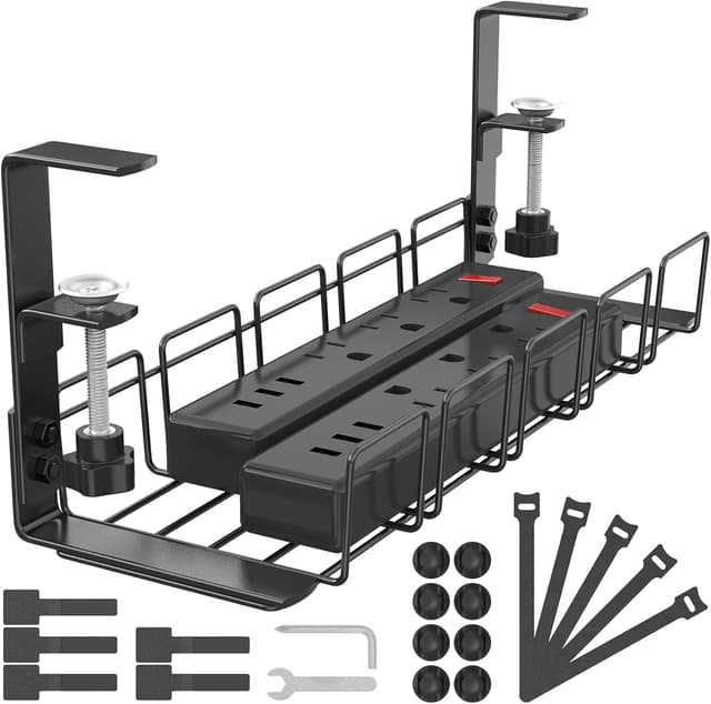 Detalle 2 de Kabelkanal Schreibtisch klemmbar ohne Bohren