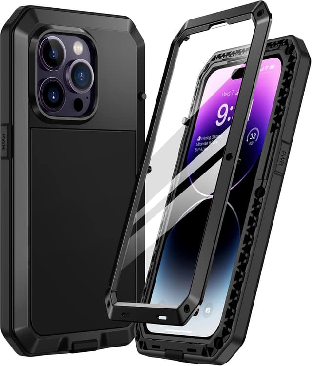 Detalle de Focusor Cover iPhone 14 Pro Max antiurto con protezione schermo full body 360° rugged