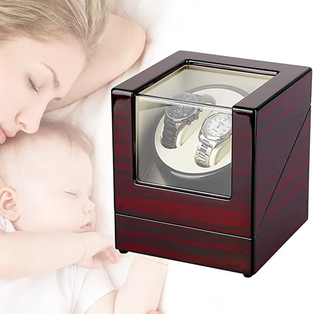 Detalle 2 de Uten watch winder in legno per 2 orologi automatici