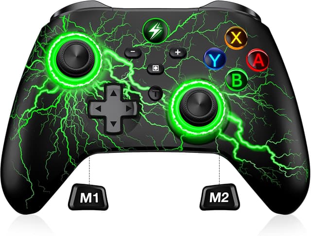 Detalle de GAMSINGY Switch Wireless Controller mit Motion-Steuerung, Dual-Motor-Vibration und Turbo/Makros