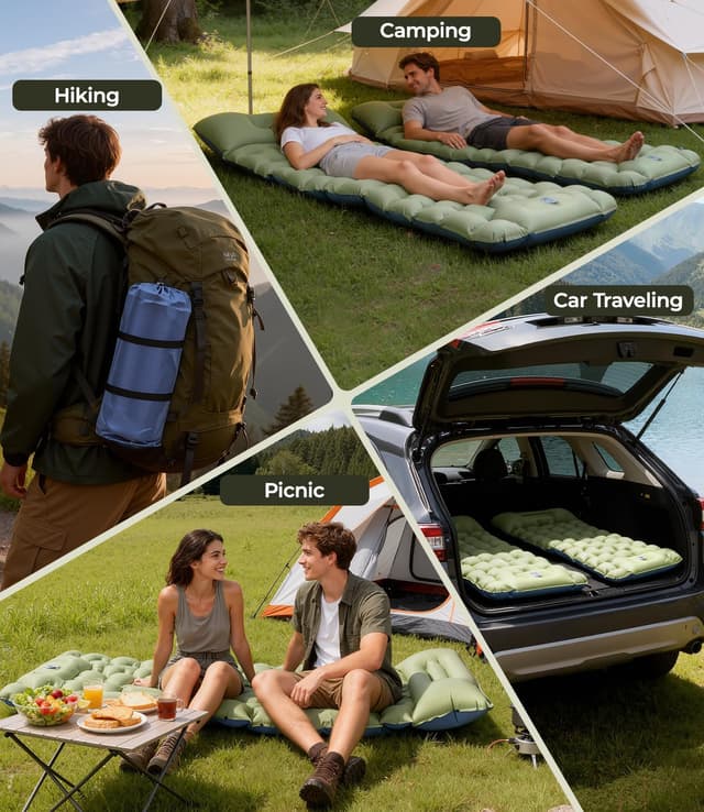 Thumbnail 6 de DoXtreme selbstaufblasende Isomatte Luftmatratze 2-in-1 (195x66x10 cm) für Camping, Wandern & Reise