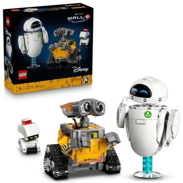 Detalle de LEGO Disney WALL-E y EVE set de construcción con figuras móviles (811 piezas)