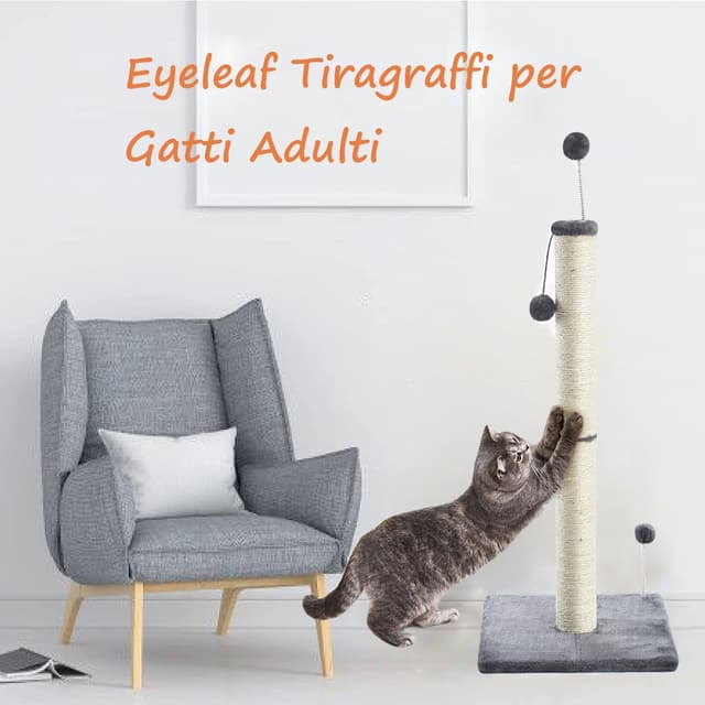 Thumbnail 6 de Eyeleaf Tiragraffi per gatti 97 cm in sisal naturale 🐱