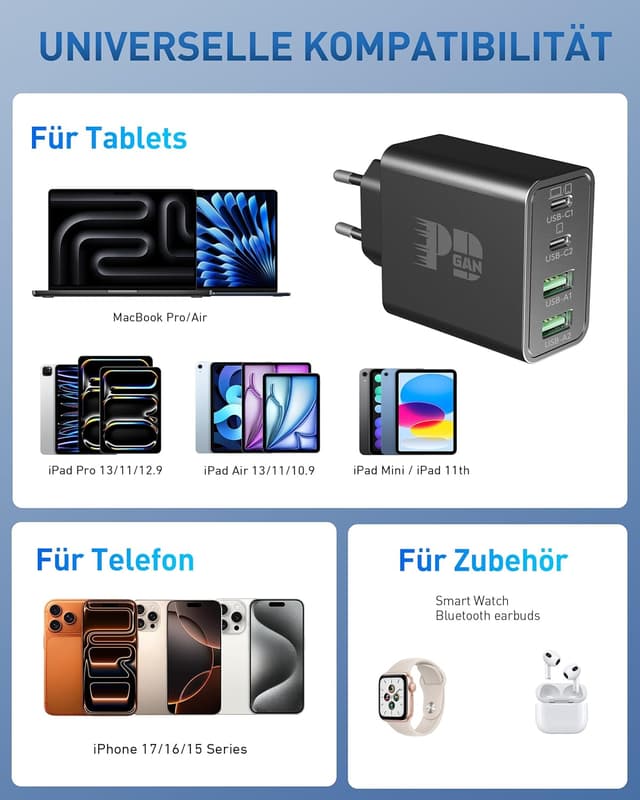 Thumbnail 6 de 65W USB C Ladegerät 4-Port GaN